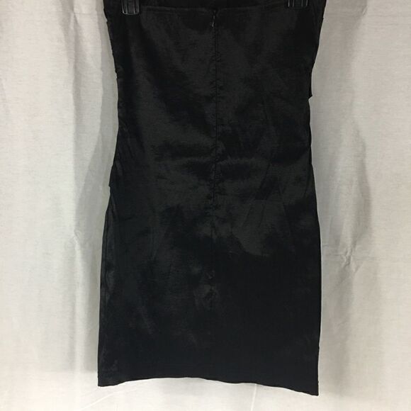 Wet Seal size Medium form fitted black dress strapless layered front - Picture 3 of 7